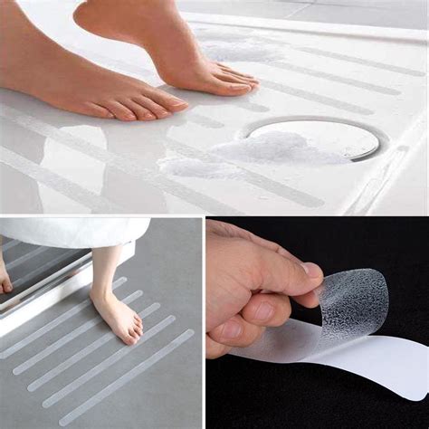 Wt 12pcs6pcs Anti Bath Grip Stickers Non Slip Shower Strips Flooring Safety Buy From 2 On