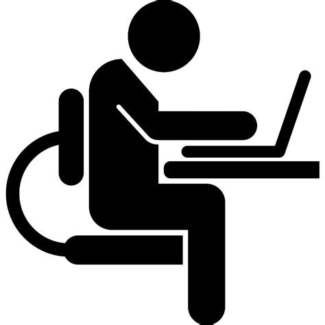 Computer Worker On Side View Vector Svg Icon Svg Repo
