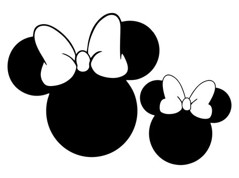 Mickey Minnie Mouse Head Silhouette Minnie Mouse Printables Mini