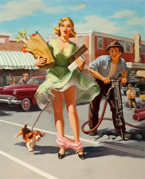Upped Skirts And Panty Drop Pin Up By Art Frahm Pin Up