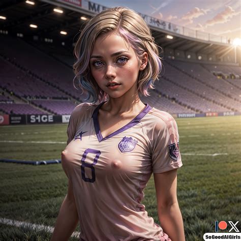 Rule 34 Ai Generated Blonde Hair Cute Football Purple Eyes See Through See Through Clothing