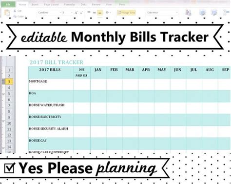 In the field below this that says option 1, type in a payment method, such as visa. 2018 Monthly Bill Tracker Home Utilities Bill Payment Log