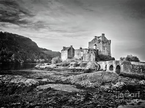 Scotland Photograph Eilean Donan Castle Scotland Black And White