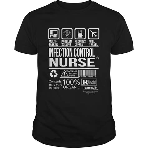 Infection Control Nurse T Shirt Cool Tees Shirts