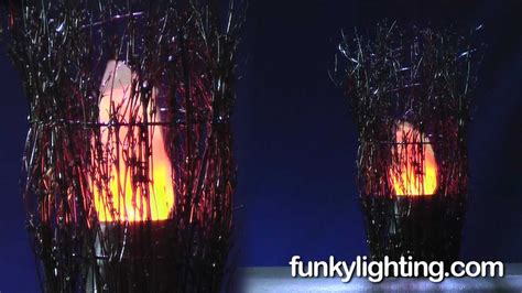 Silk Flame Fire Light Twig Basket Youtube