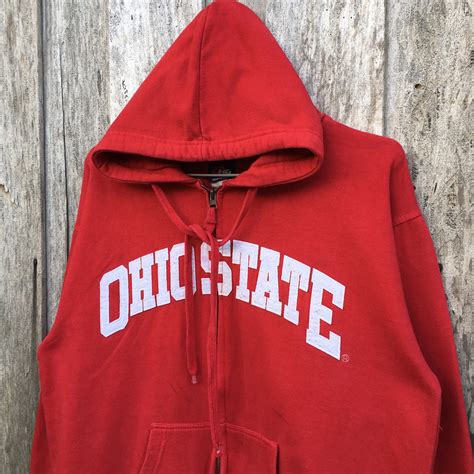Vintage Ohio State Spell Out Hoodie Sweatshirt Ohio State Etsy
