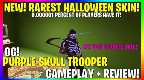 New Fortnite Og Purple Skull Trooper Review Gameplay Rarest