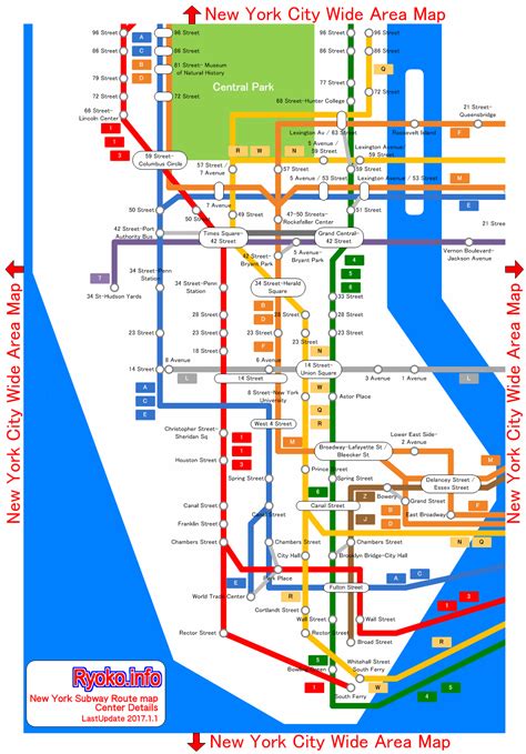 New York Manhattan Subway Map Map