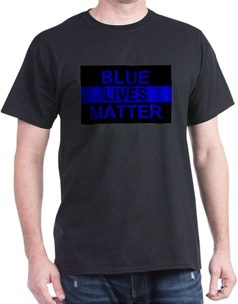 Cafepress Blue Lives Matter Stripe 100 Cotton T Shirt Uk