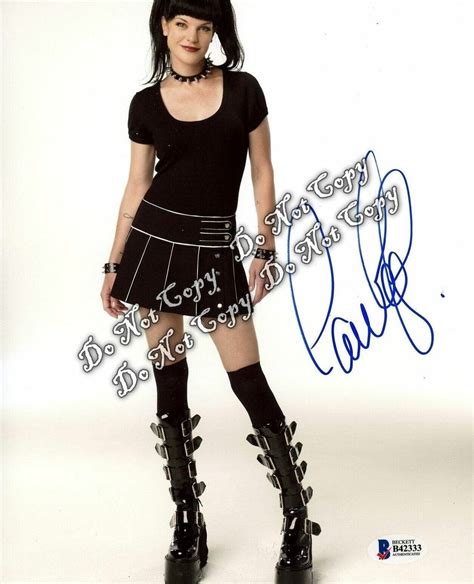 pauley perrette signed photo ncis abby hot short skirt boots collar sexy 8x10 rp ebay