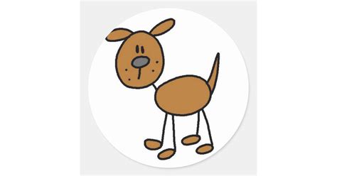 Dog Stick Figure Sticker