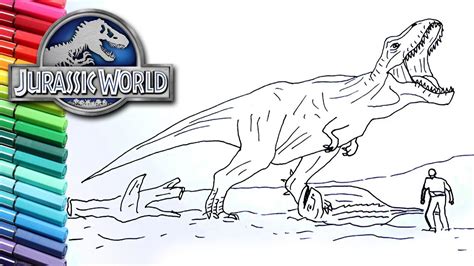 Jurassic World Fallen Kingdom Drawing And Coloring Dinosaur Trex Dinosaur Color Pages For