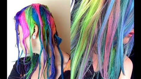 Rainbow Candy Floss Hair Tutorial Youtube