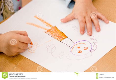 Child Drawing Stock Photo Image Of Color Brown Green 7294840