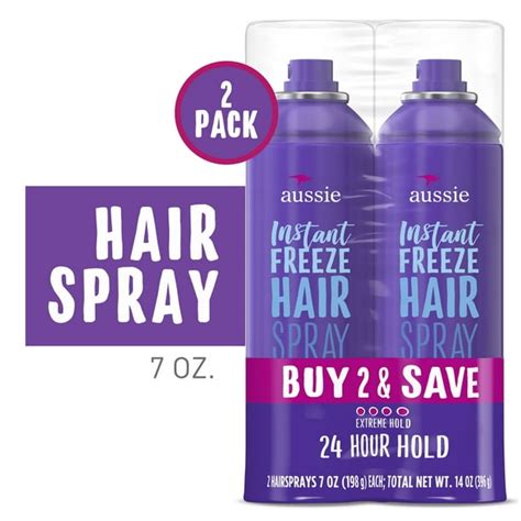 Aussie Instant Freeze Hairspray With Jojoba Oil 70 Oz 2 Pack