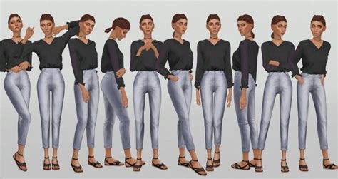 Simple Model Poses V8 By Catsblob By Simsworkshop For The Sims 4