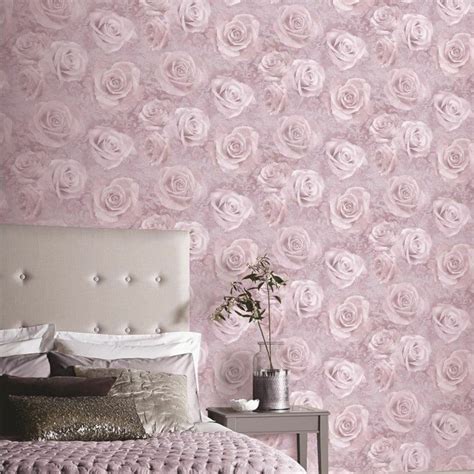 Arthouse Blush Pink Rose Floral Flowers Heavyweight Quality Wallpaper