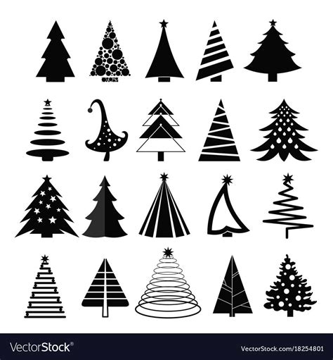 Set of christmas trees Royalty Free Vector Image , #spon, #trees, #christmas, #Set, #Royalty #A ...
