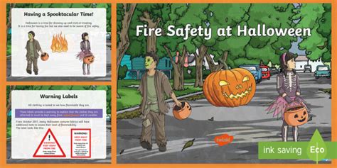Fire Safety Halloween Powerpoint Resource Twinkl