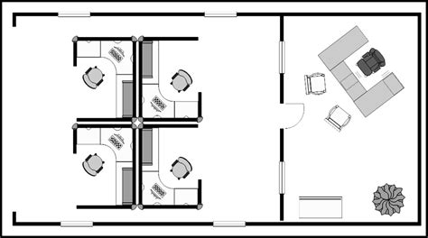 Cubicle Office Floor Plan Floorplansclick