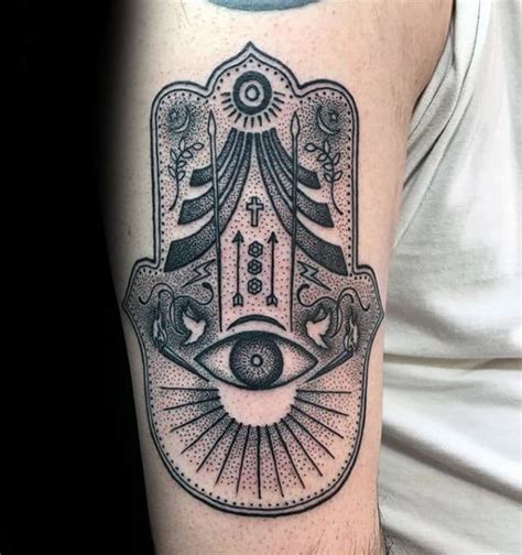 80 Hamsa Tattoo Designs For Men Evil Eye Ink Ideas