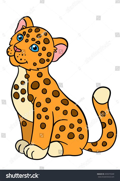 Cartoon Animals Kids Cute Baby Jaguar Stock Vector Royalty Free