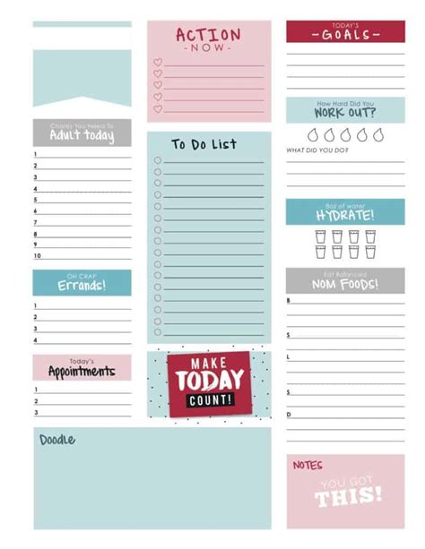 Free Planning Pages From My Plan With Me Video Clutterbug