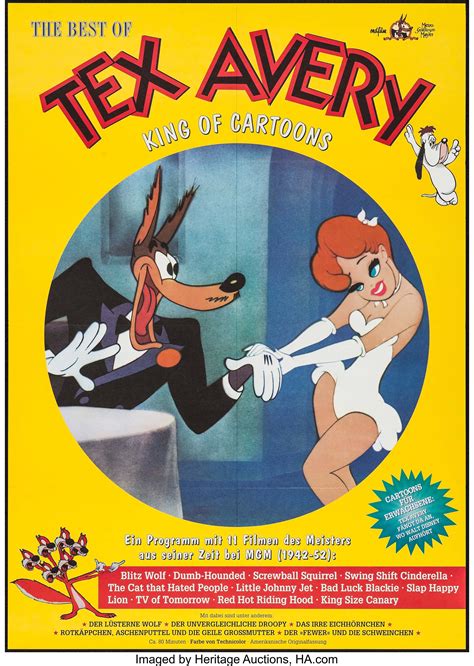 The Best Of Tex Avery King Of Cartoons Mgm 1988 German A1 Lot