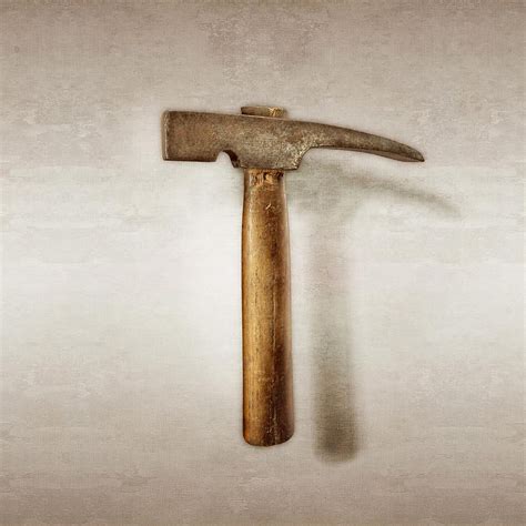 Man Cave Art Print An Antique Or Vintage Plumb Masonry Hammer By