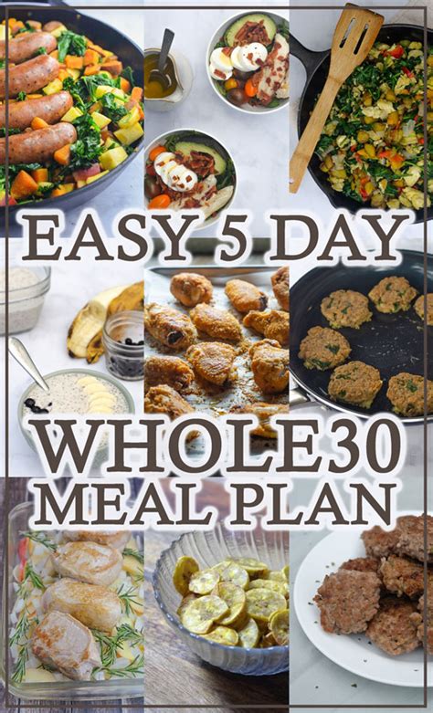 5 Day Whole30 Meal Plan The Harvest Skillet