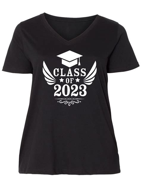 Inktastic Class Of 2023 With Graduation Cap And Wings Womens Plus