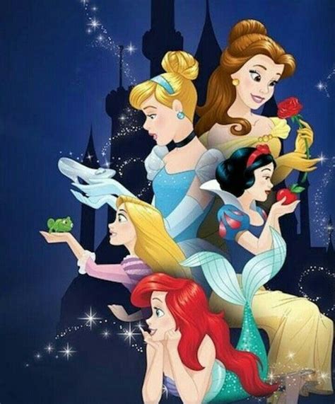 Belle Cinderella Snow White Rapunzel And Ariel The Disney Princesses