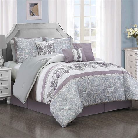 Sapphire Home Luxury 7 Piece Fullqueen Comforter Set With Shams Bed