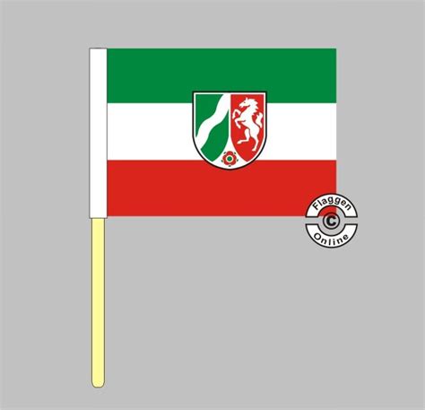 Lippe wird heute als eigenständiger landes. Nordrhein-Westfalen mit Wappen Stockflagge Flaggen ...