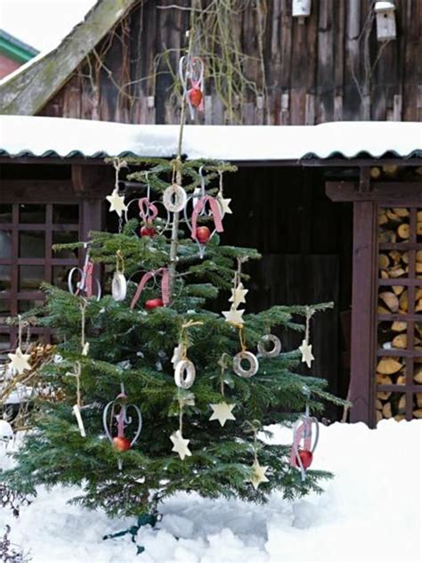 10 Natural Outdoor Christmas Tree Decorations Homemydesign
