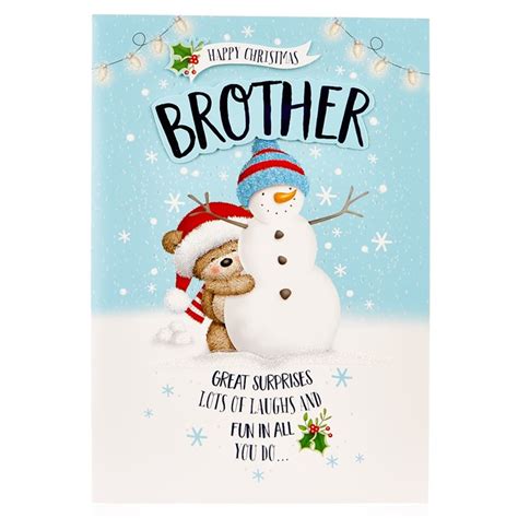 Maybe you would like to learn more about one of these? Christmas Card - Hugs Brother Snowman | Card Factory
