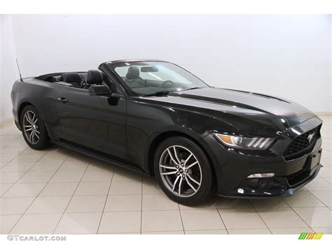 2017 Shadow Black Ford Mustang Ecoboost Premium Convertible 119242247