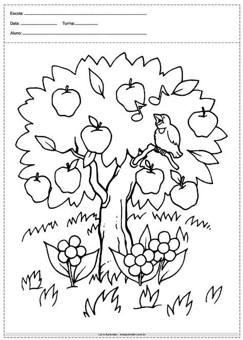 Dia da Árvore para colorir Atividades Educativas Ler e Aprender