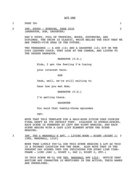 Screenplay Format Template Template Business