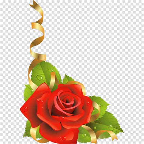 Download Rose Flower Border Designs Hd Transparent Png