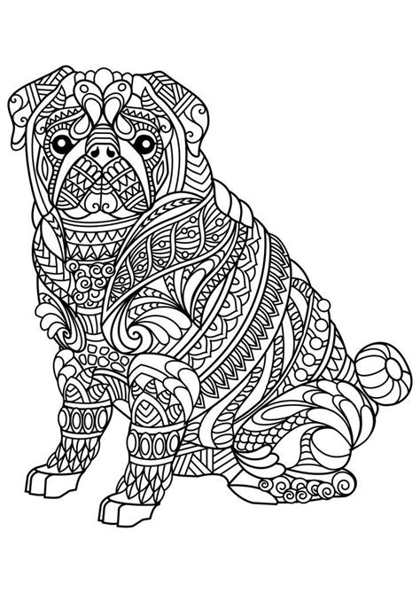 631 Best Adult Colouring Cats Dogs Zentangles Images On At Dog Coloring