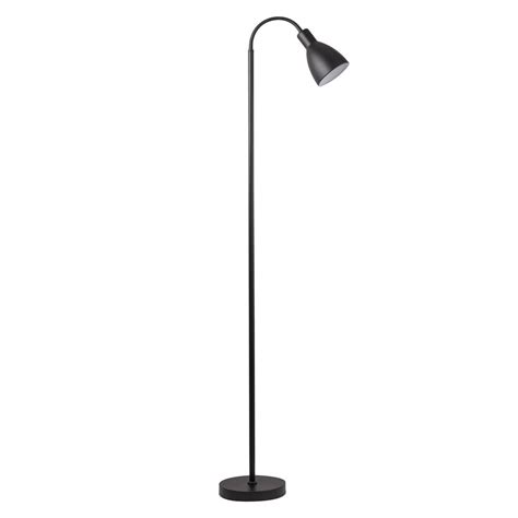 Adjustable Reading Floor Lamp 134cm Flexi Black Standing Light Modern