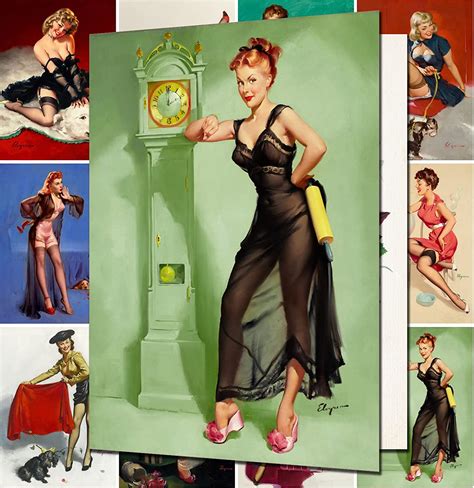 Pinup Girls In Sexy Lingerie ~ 12 Large Greeting Cards