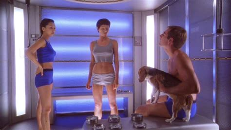 The Geek Twins Caption This Hoshi T Pol And Archer In The Decontamination Chamber Star Trek