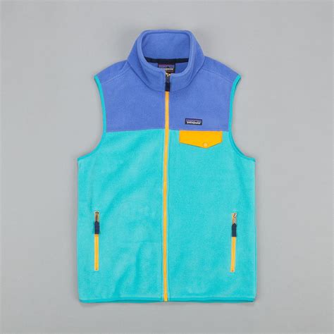 Patagonia Lightweight Synchilla Snap T Vest Fleece Howling Turquoise