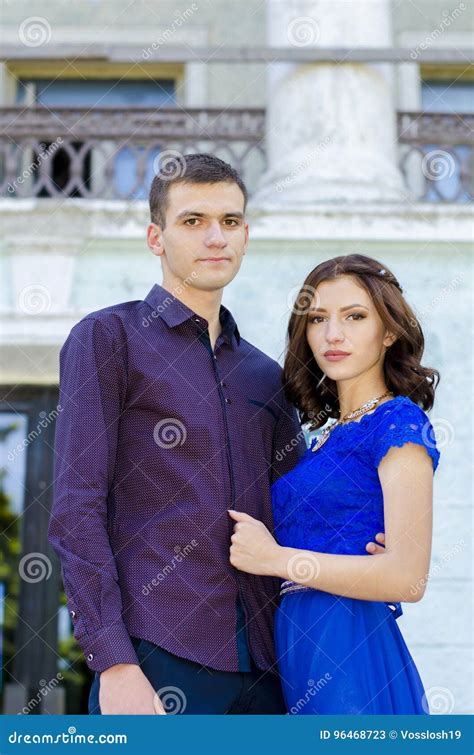 Beautiful Young Slender Couple Shot Closeup Stock Image Image Of Attraction Beautiful 96468723