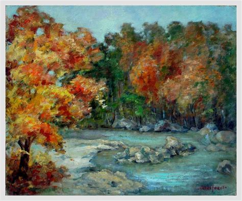Helen Gleiforst Autumn Stream Painting For Sale At 1stdibs