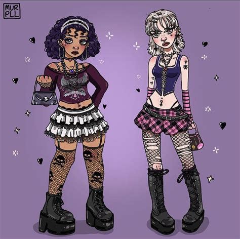 Alt Punk Cartoon Girl Outfit Art Clothes Alternative Outfits Grunge Art