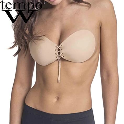 Aliexpress Com Buy Fashion Sexy Invisible Push Up Bra Self Adhesive Silicone Bust Front