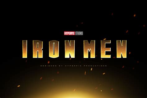 iron man 1 text effect psd logo style hyperpix